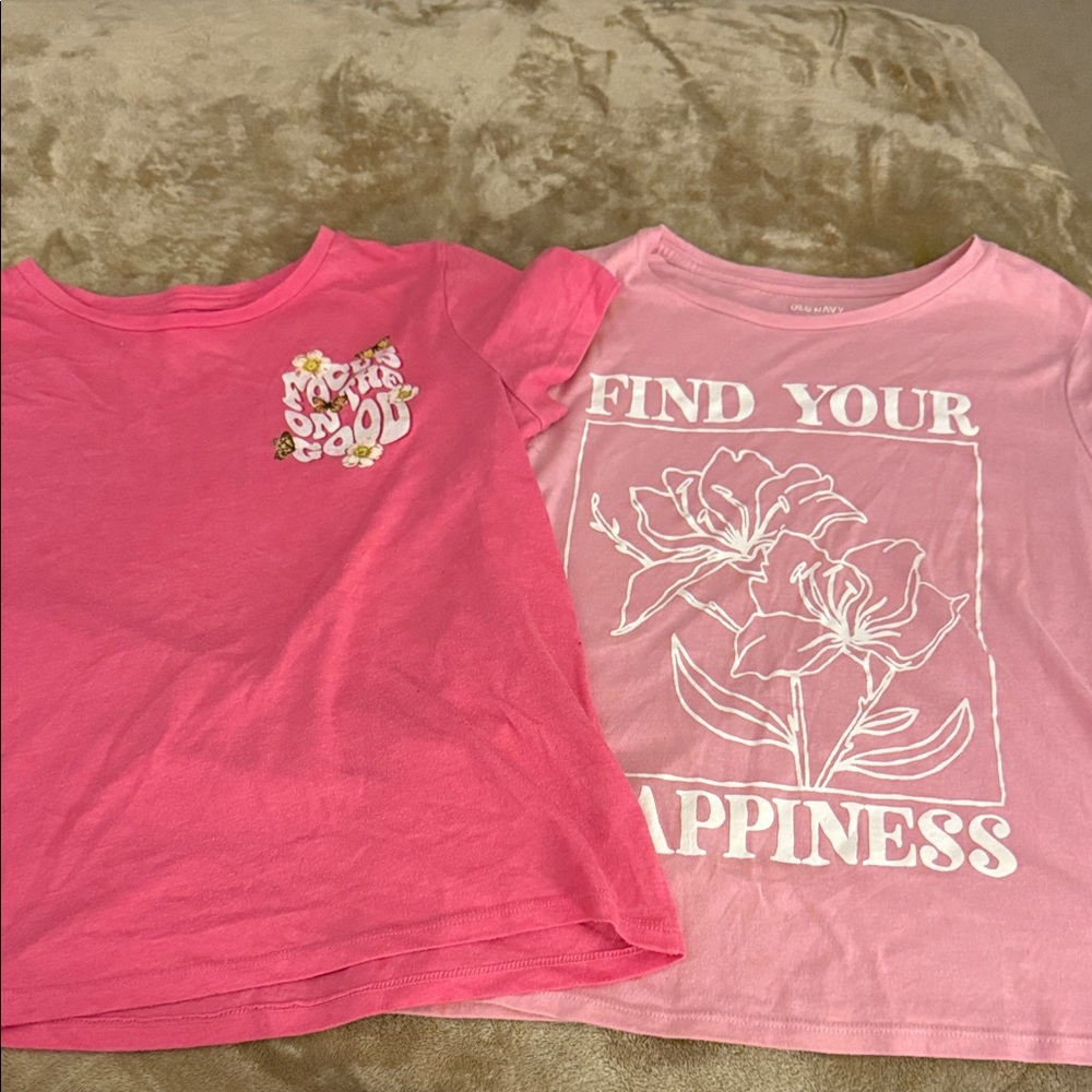 Old Navy Pink Graphic Kids T-Shirts Set